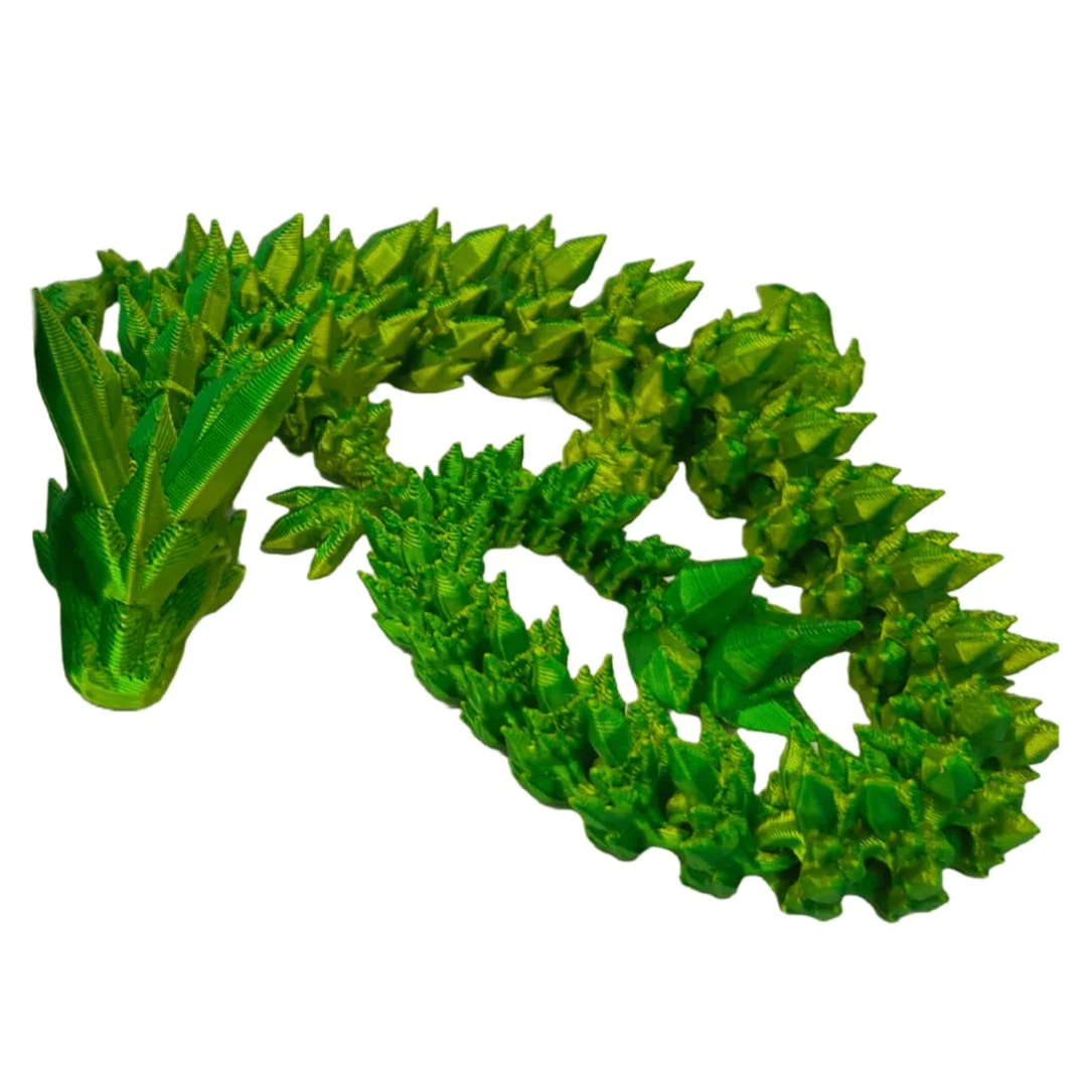 3D Printed Dragon Fidget Toy - Green - Image 2