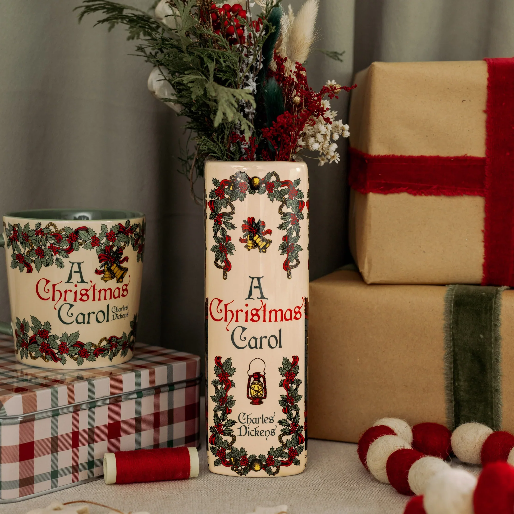 A Christmas Carol Ceramic Book Vase – Large - Image 5