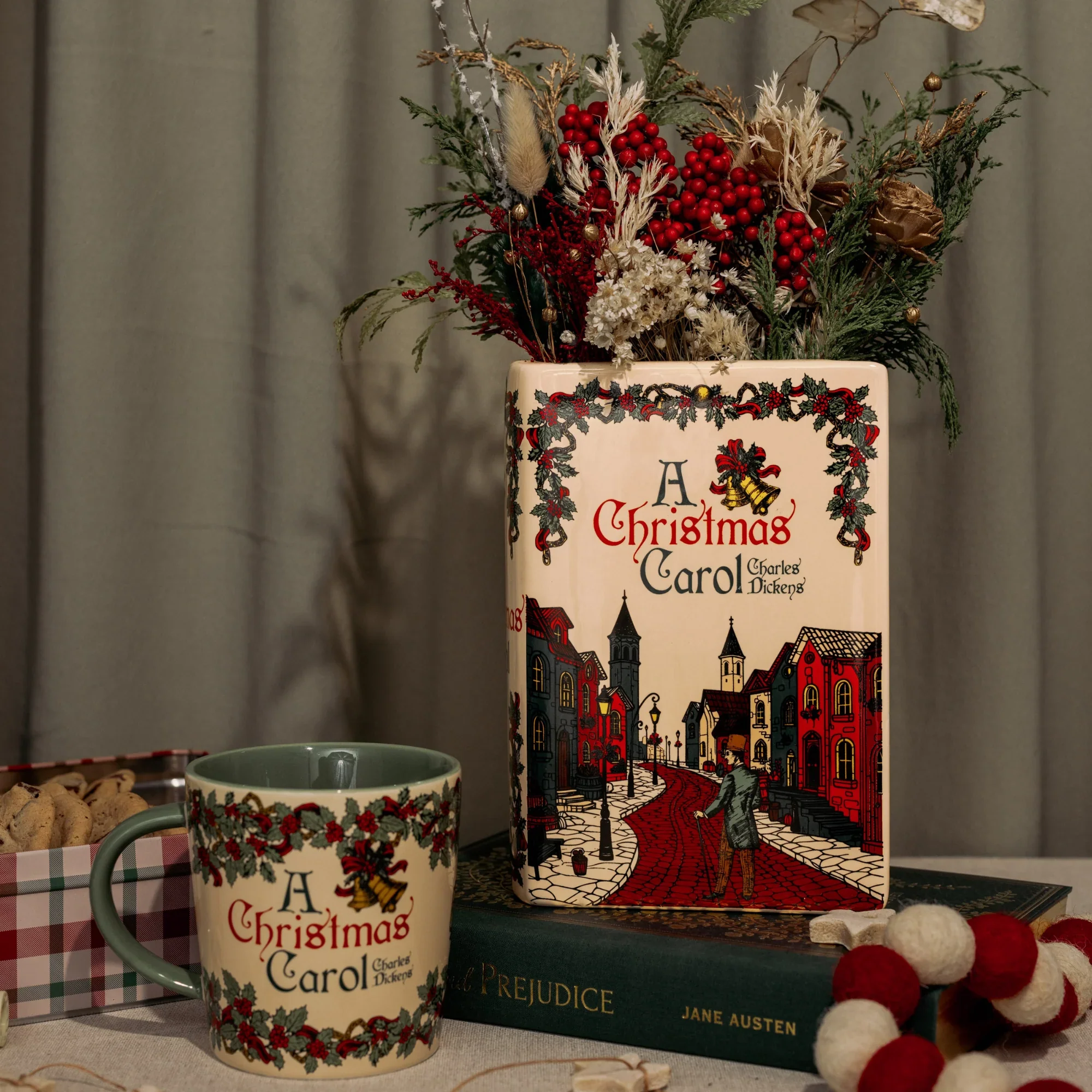A Christmas Carol Ceramic Book Vase – Large - Image 6