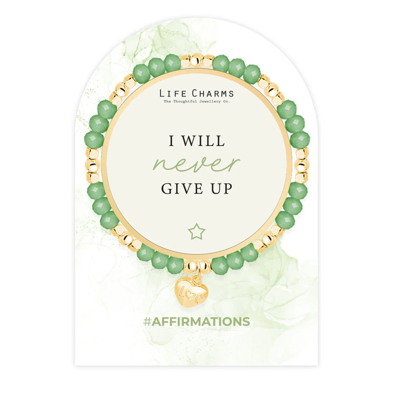 Affirmation Bracelet - Never Give Up