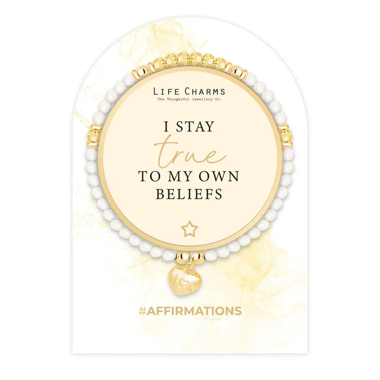 Life Charms Affirmation Bracelet β True to My Beliefs