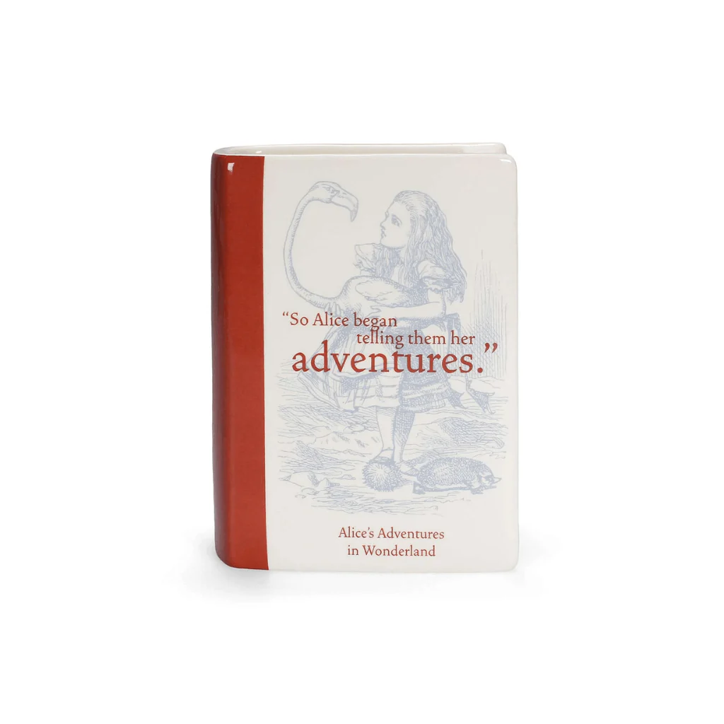 Alice in Wonderland Ceramic Book Vase - Image 2