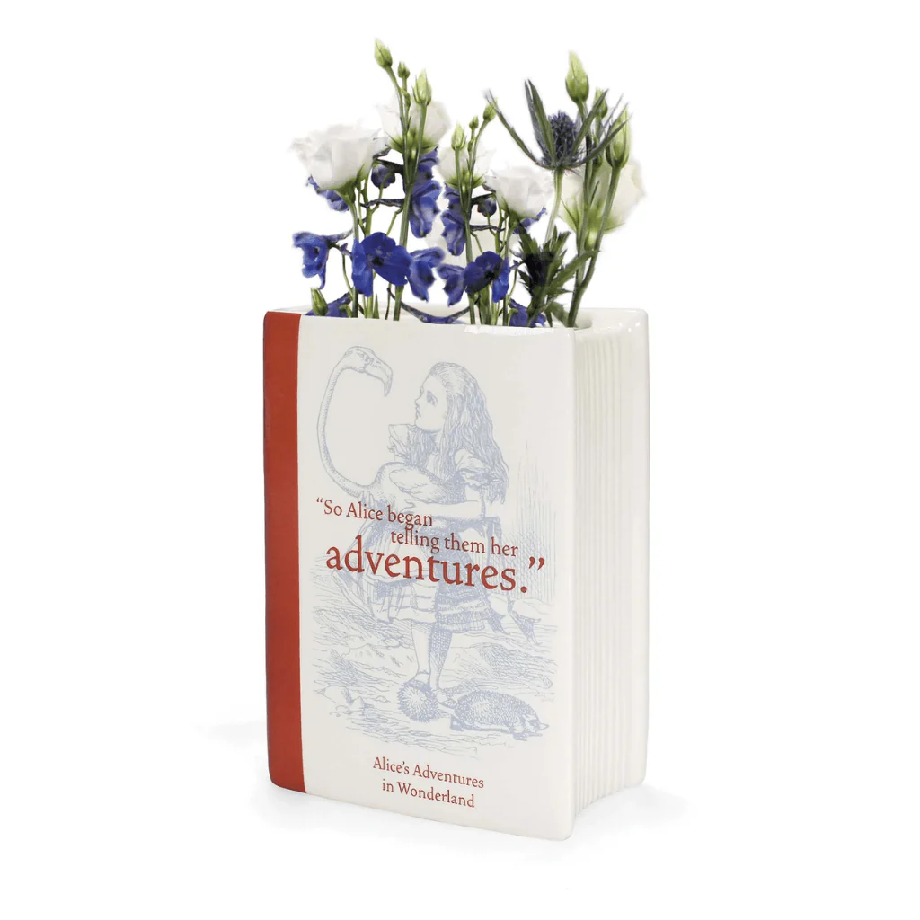 Alice in Wonderland Ceramic Book Vase - Image 5