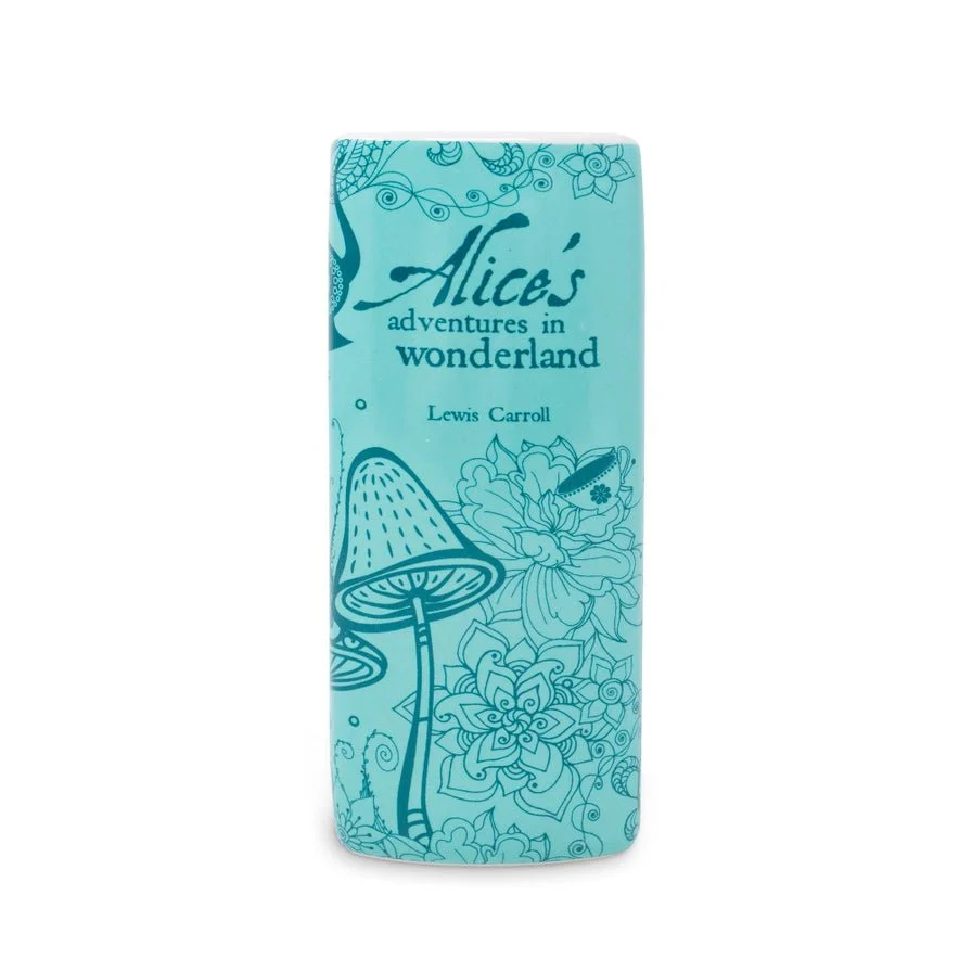 Alice in Wonderland Ceramic Book Vase – Blue Edition - Image 5