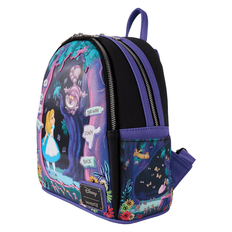 Loungefly Alice in Wonderland Tulgey Wood Lenticular Mini Backpack - Image 3