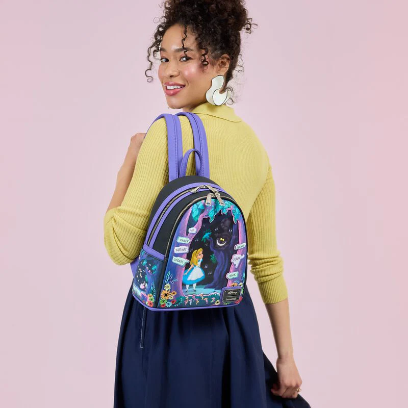 Loungefly Alice in Wonderland Tulgey Wood Lenticular Mini Backpack - Image 6