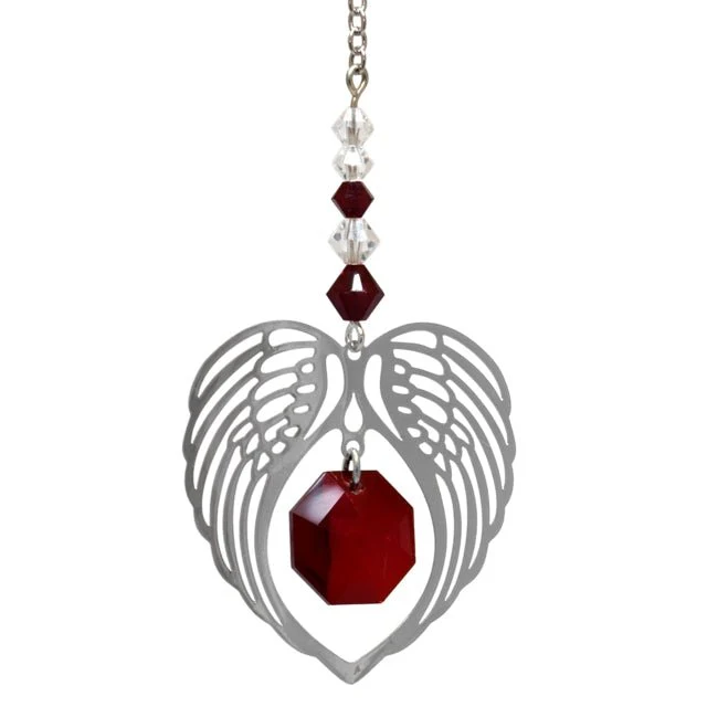 Wild Things Angel Wing Heart - Garnet