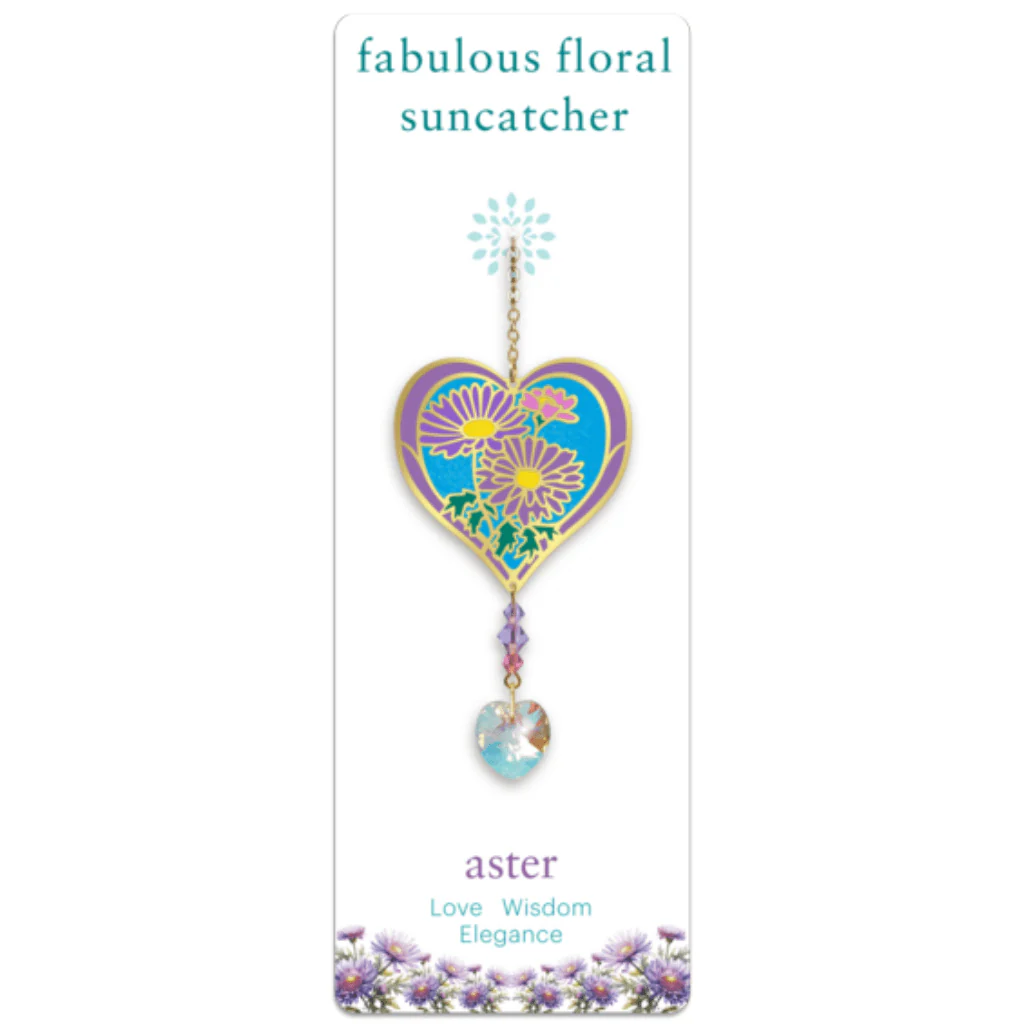 Aster Heart Crystal Suncatcher – Fabulous Florals
