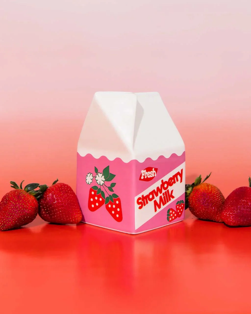 ban.do Strawberry Milk Carton Vase - Image 3