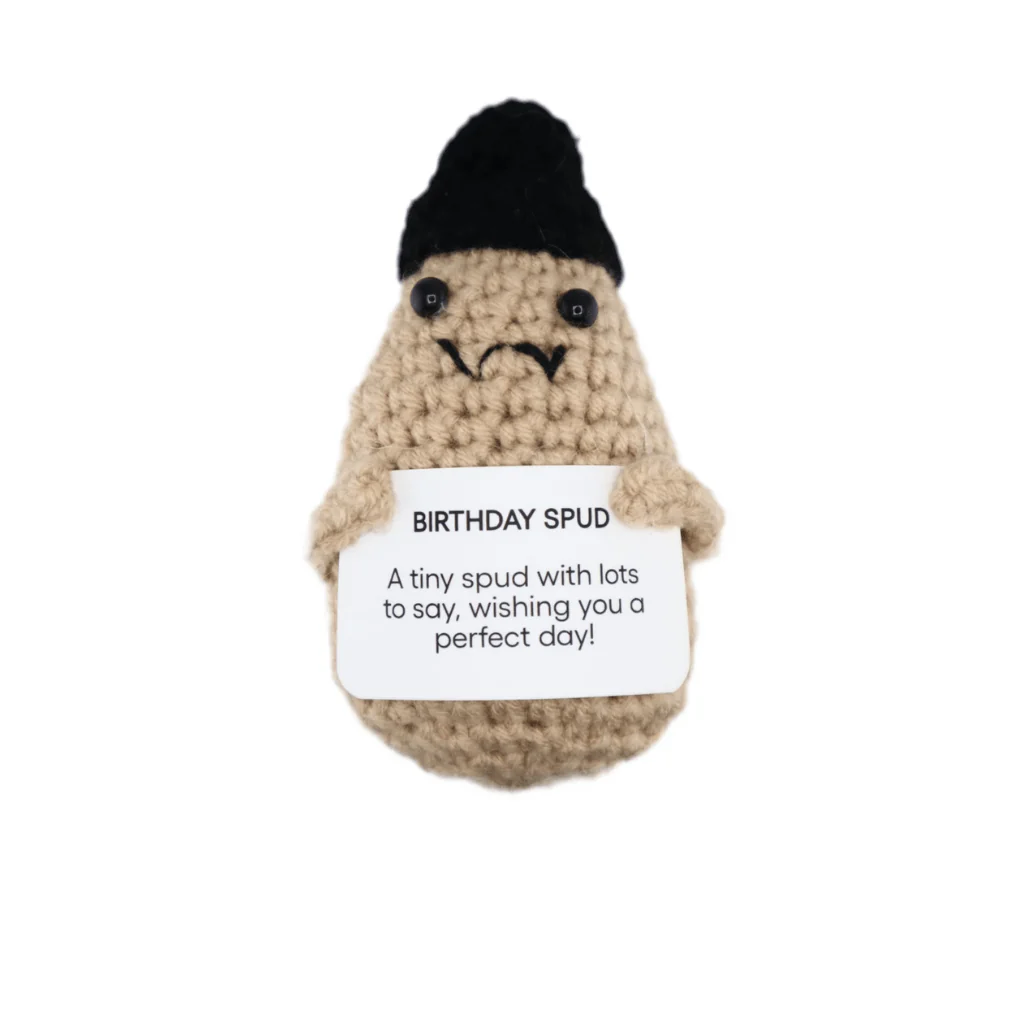 Birthday Spud Crochet Decoration