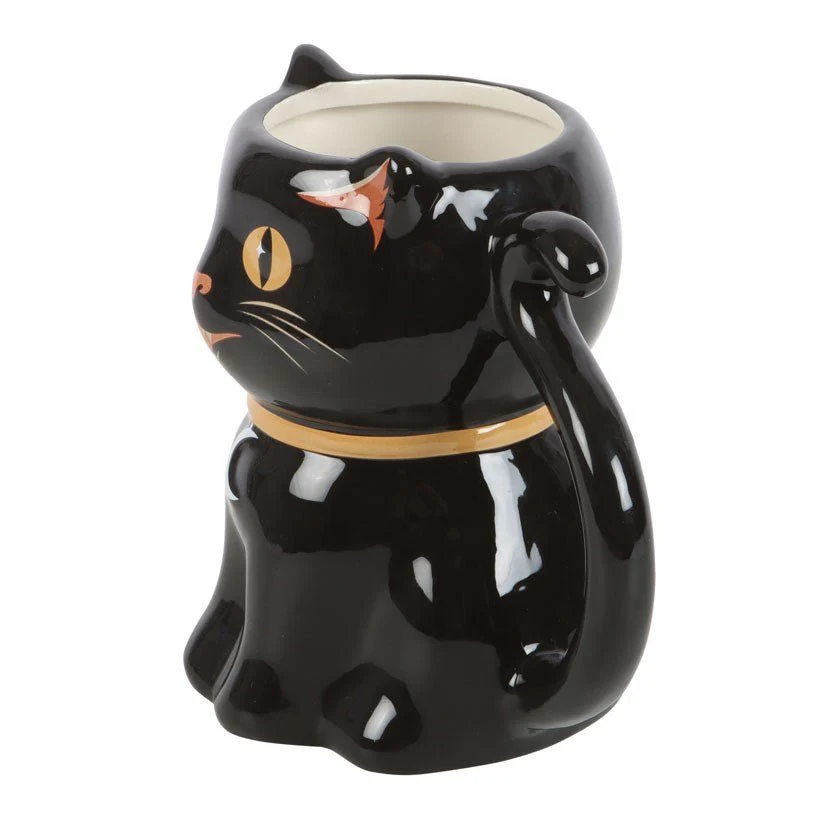 Black Cat Shaped Ceramic Mug - Image 2