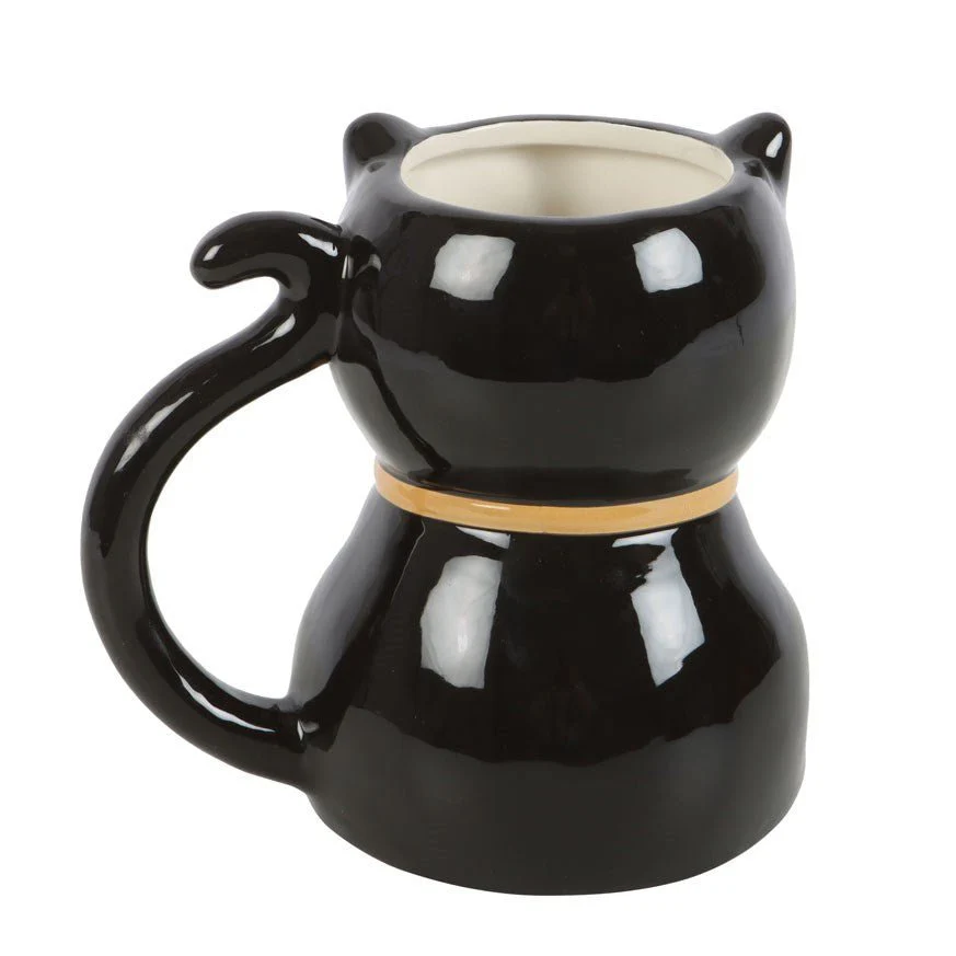 Black Cat Shaped Ceramic Mug - Image 3
