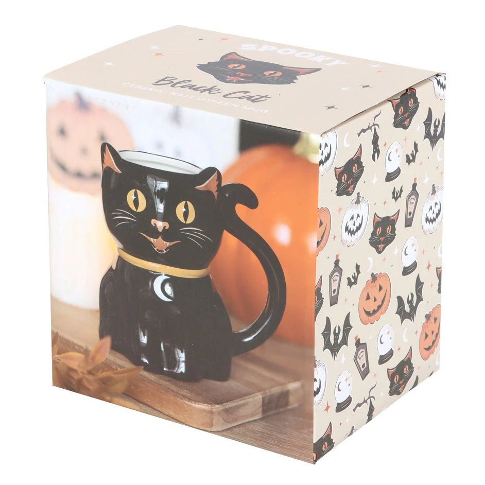 Black Cat Shaped Ceramic Mug - Image 4