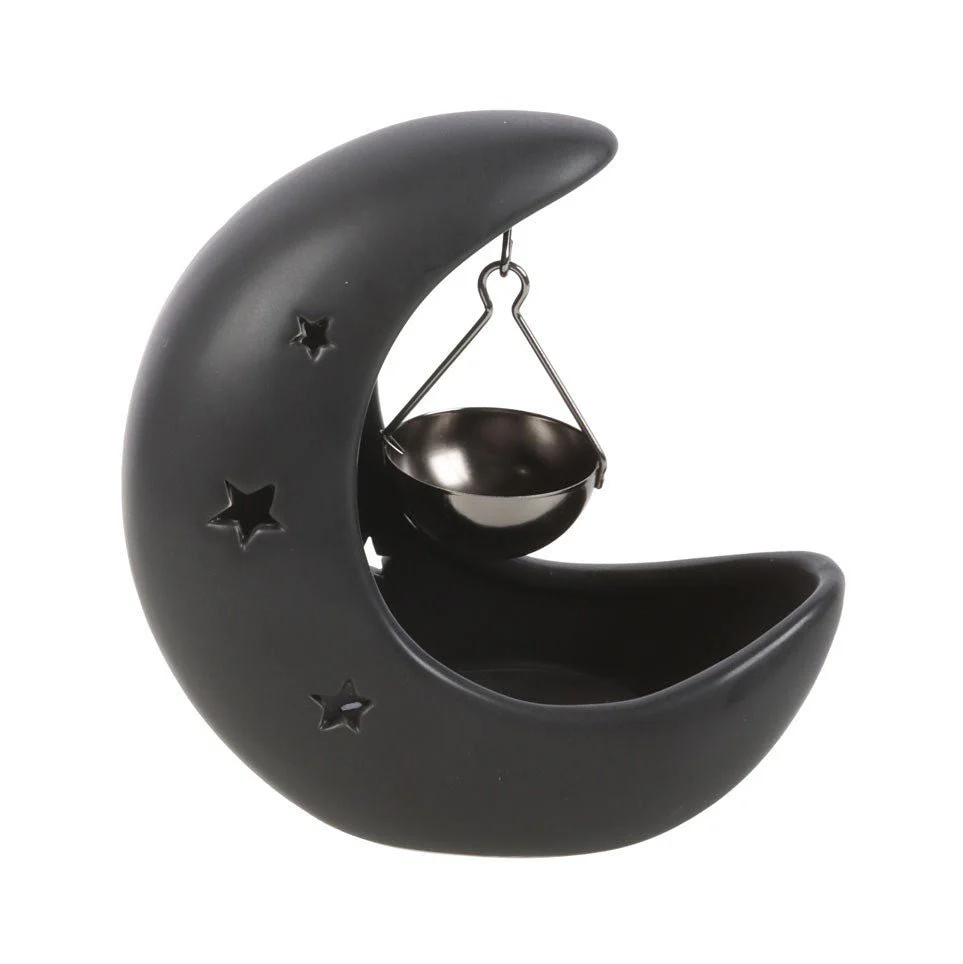 Black Crescent Moon Oil Burner - Image 3