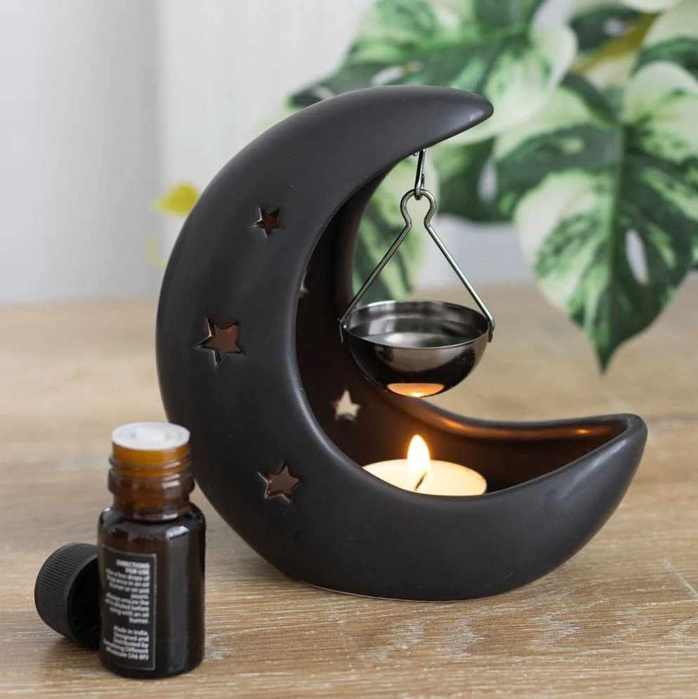 Black Crescent Moon Oil Burner - Image 4