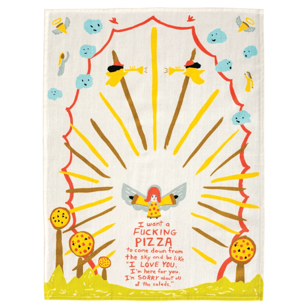Blue Q - Fucking Pizza Tea Towel - Image 2