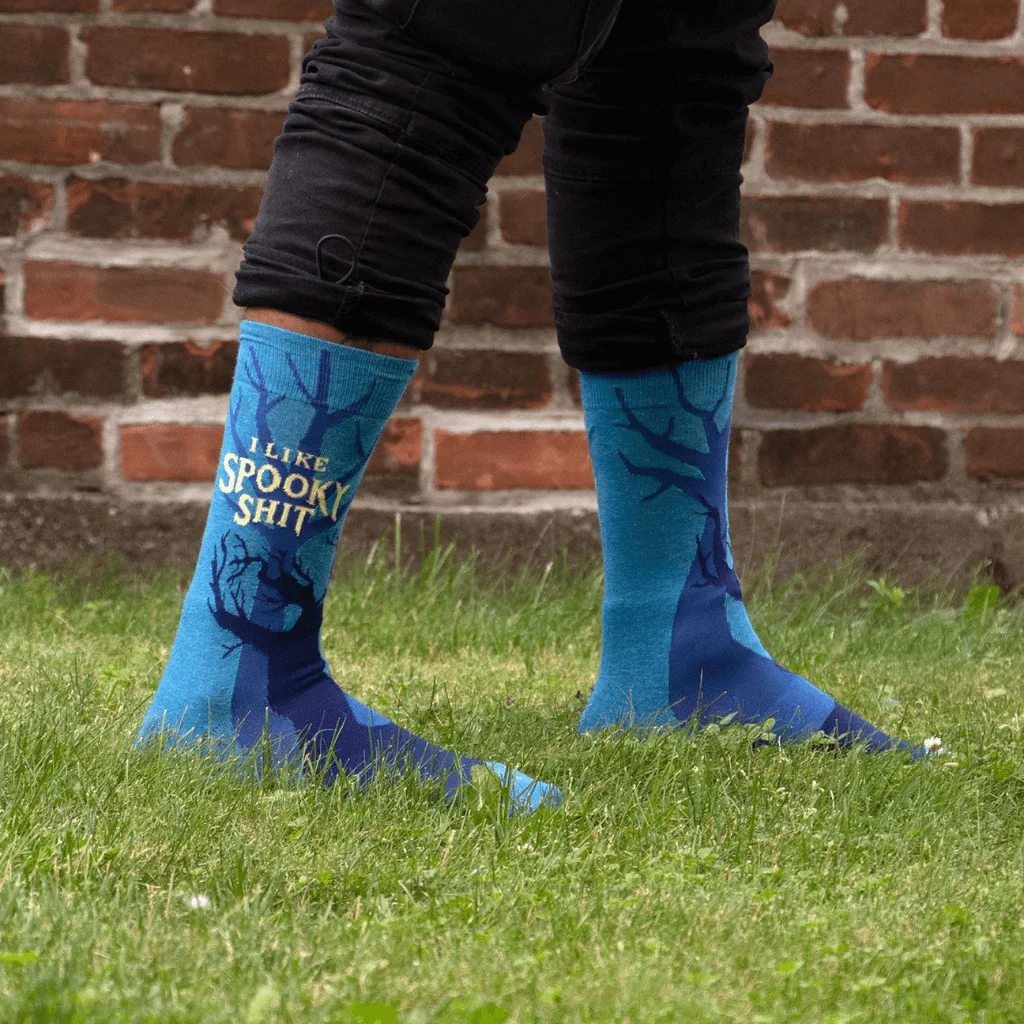 Blue Q I Like Spooky Shit Men’s Crew Socks - Image 3