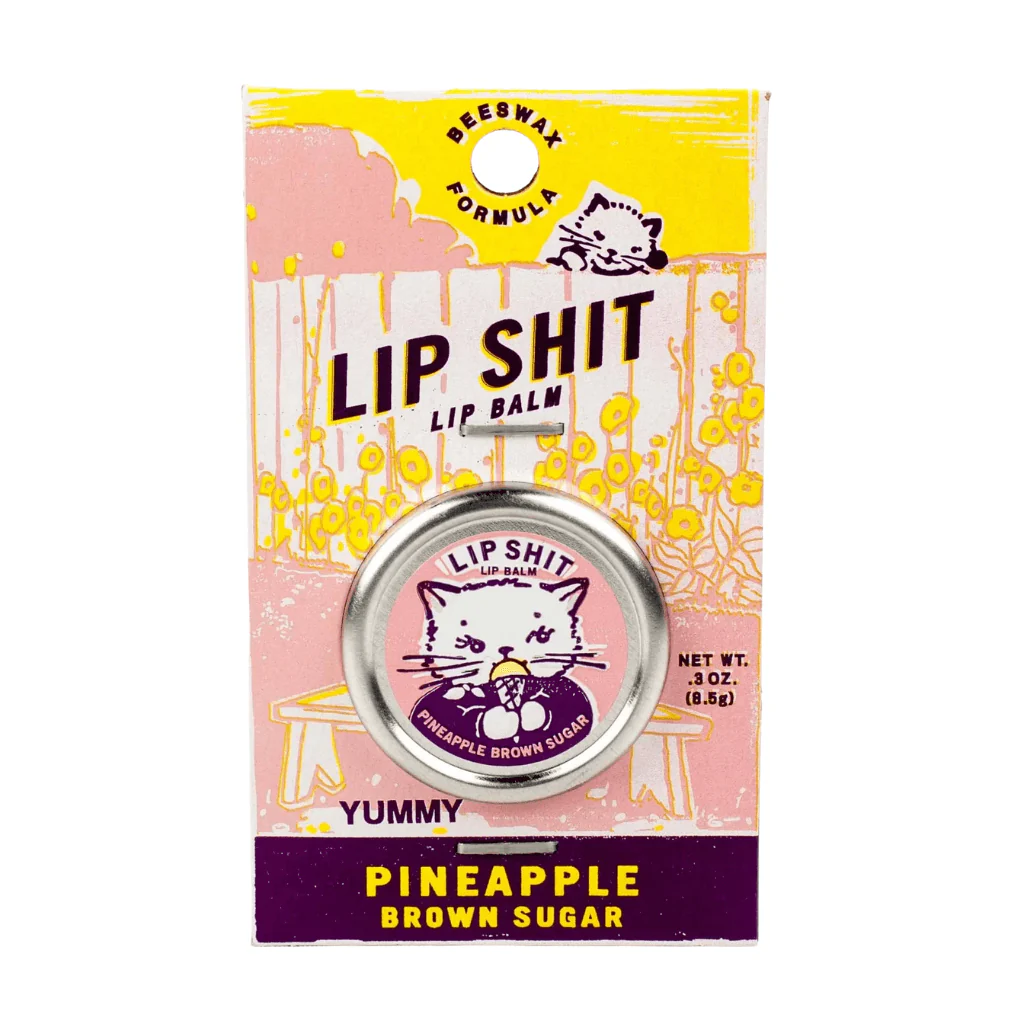 Blue Q Lip Shit Lip Balm – Pineapple Brown Sugar