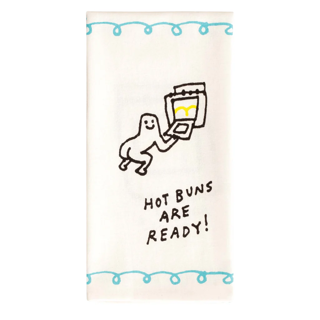 Blue Q Tea Towel β Hot Buns Are Ready!
