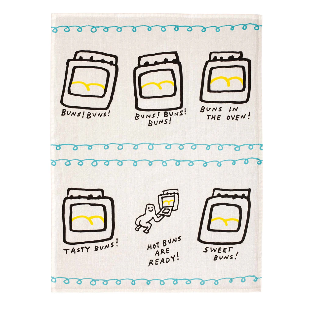 Blue Q Tea Towel β Hot Buns Are Ready! - Image 2