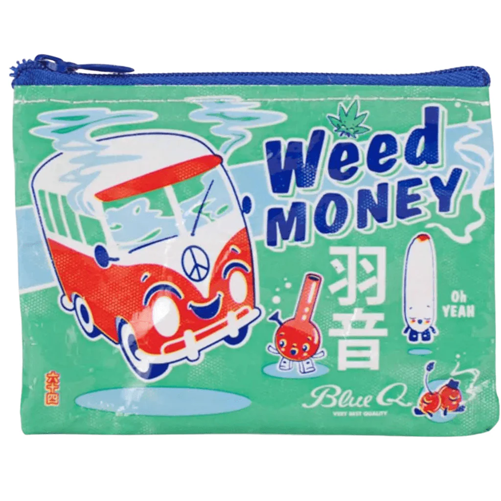 Blue Q Weed Money Coin Purse