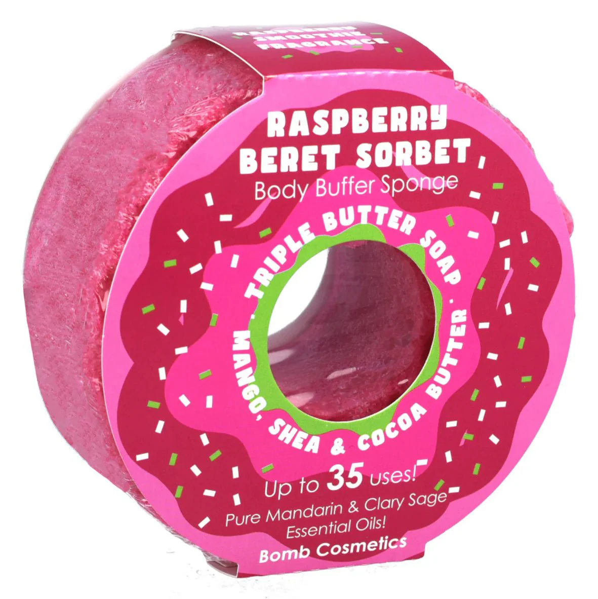 Raspberry Beret Sorbet Loofah Body Buffer ā Soap Inside Sponge