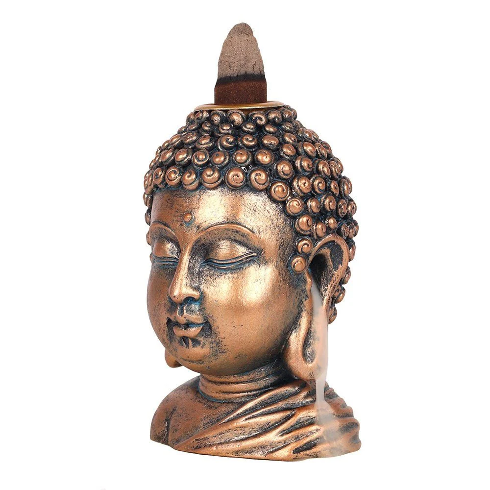 Bronze Buddha Head Backflow Burner - Image 3