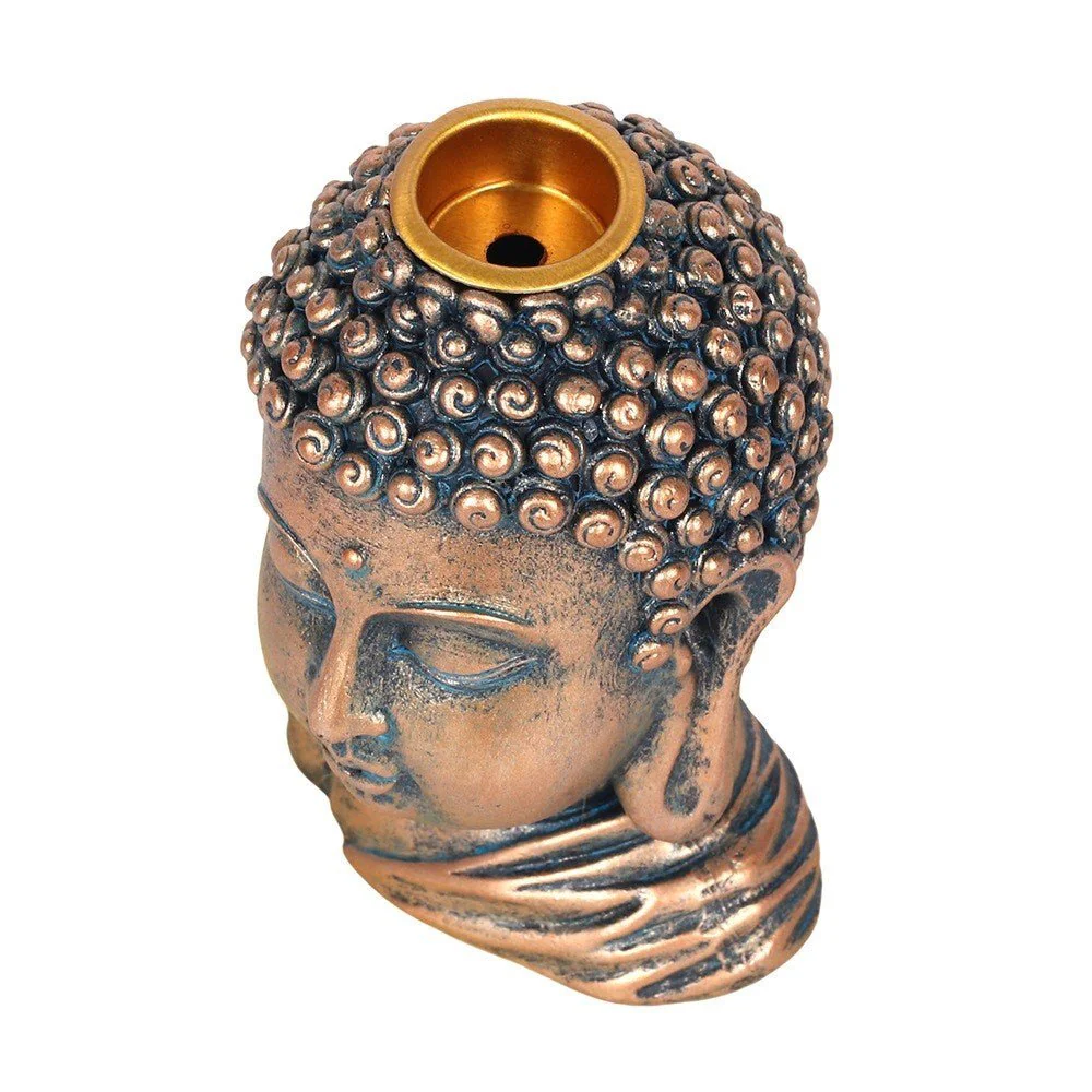 Bronze Buddha Head Backflow Burner - Image 4