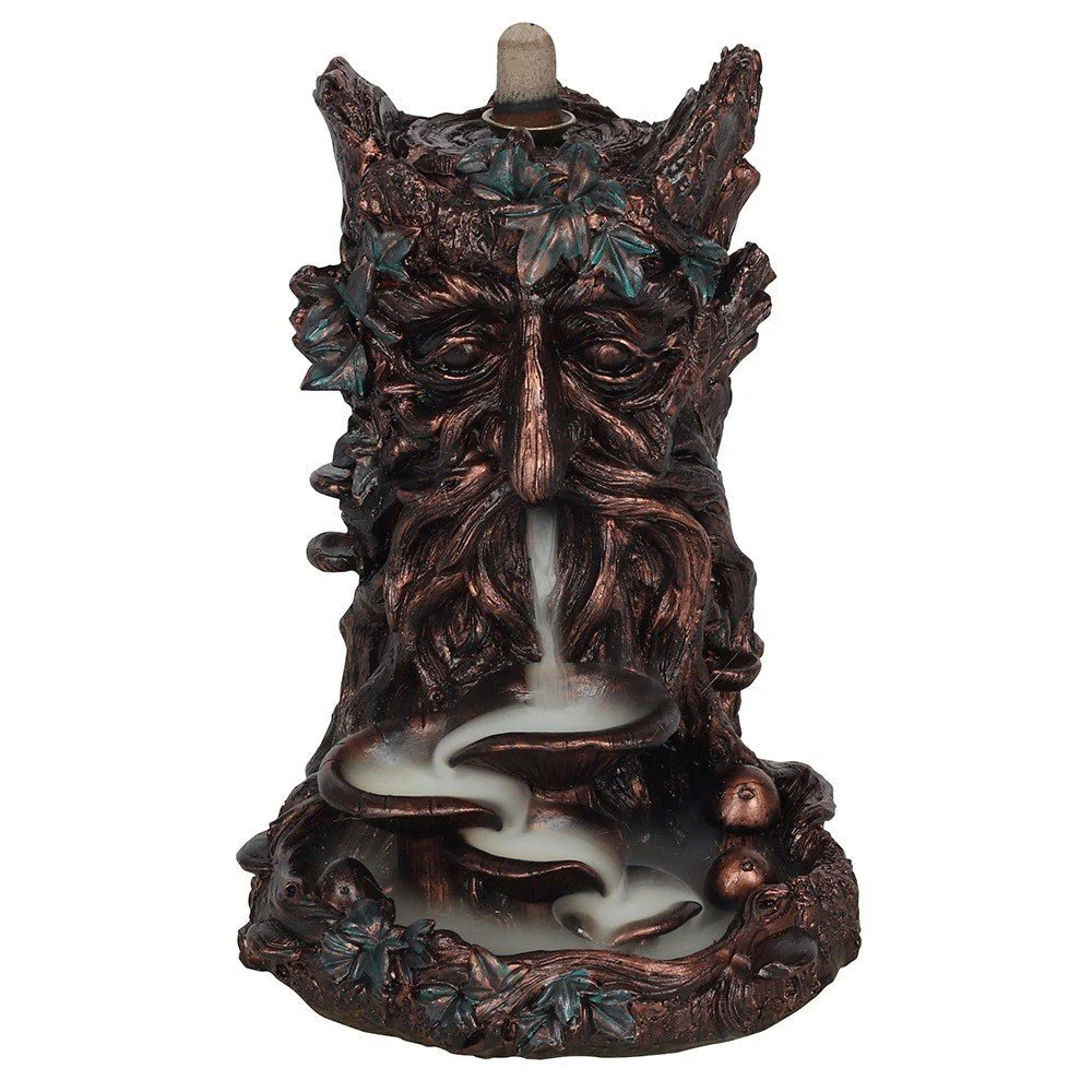 Bronze Effect Backflow Incense Burner - Tree Man
