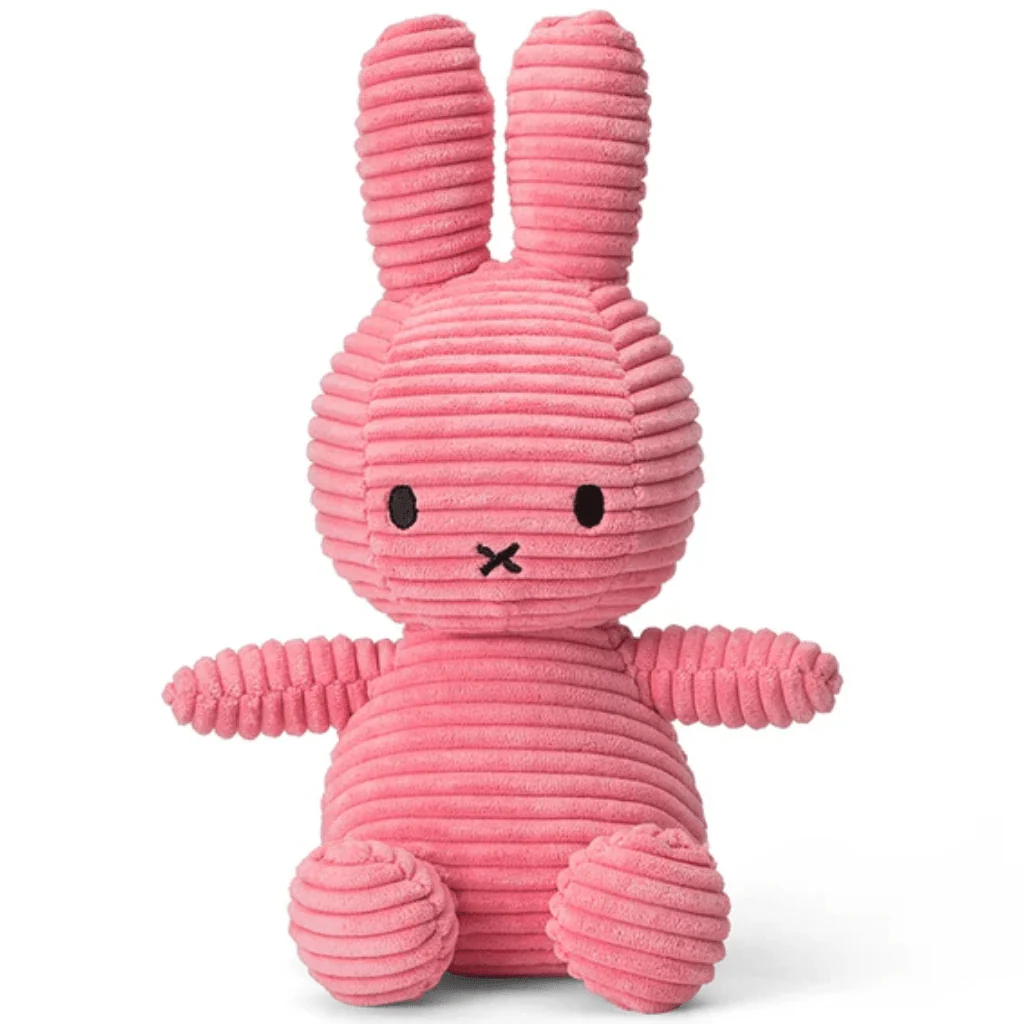 Bubblegum Pink Corduroy Miffy Plush by Bon Ton Toys