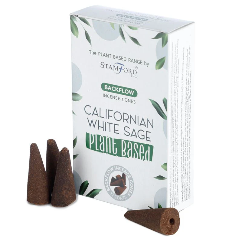 Stamford Californian White Sage Plant Based Backflow Incense Cones