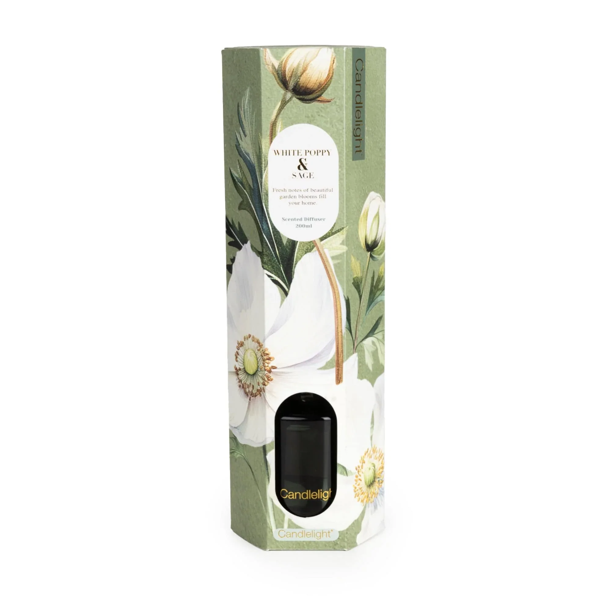 Candlelight 200ml Reed Diffuser β White Poppy & Sage - Image 2