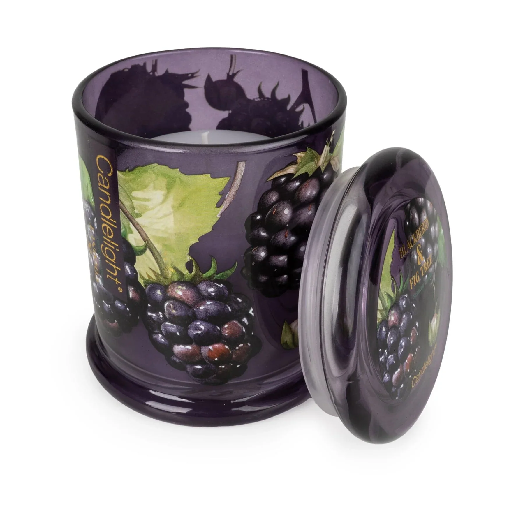 Candlelight Large Glass Lidded Jar Candle β Blackberry & Fig Tree - Image 3