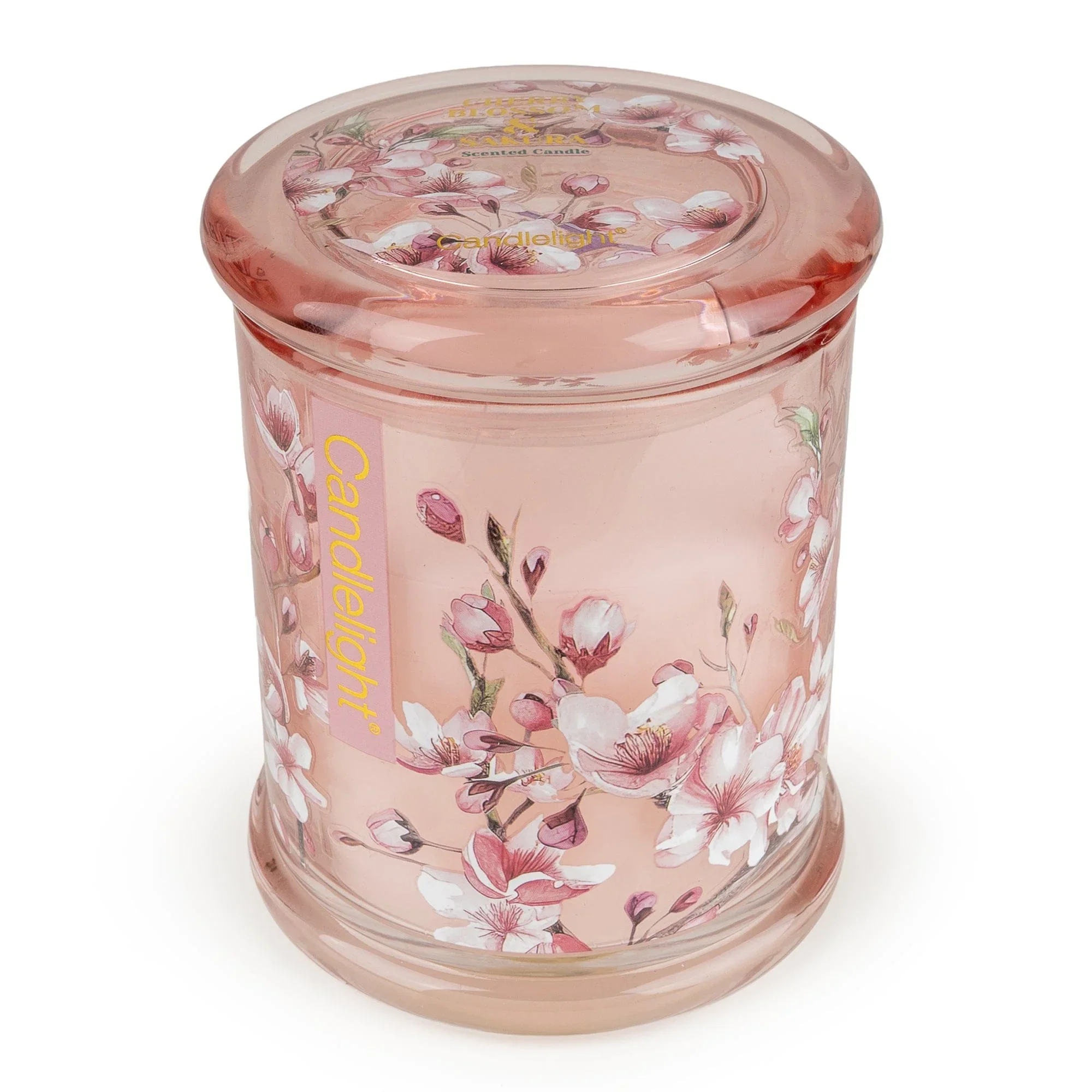 Candlelight Large Glass Lidded Jar Candle – Cherry Blossom & Sakura - Image 2