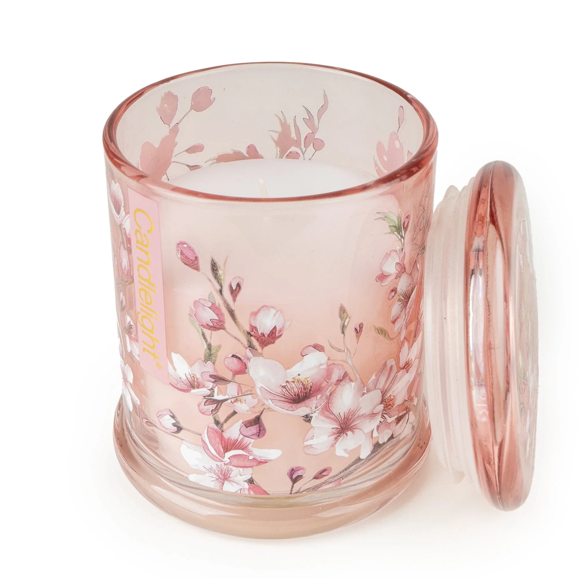 Candlelight Large Glass Lidded Jar Candle – Cherry Blossom & Sakura - Image 3