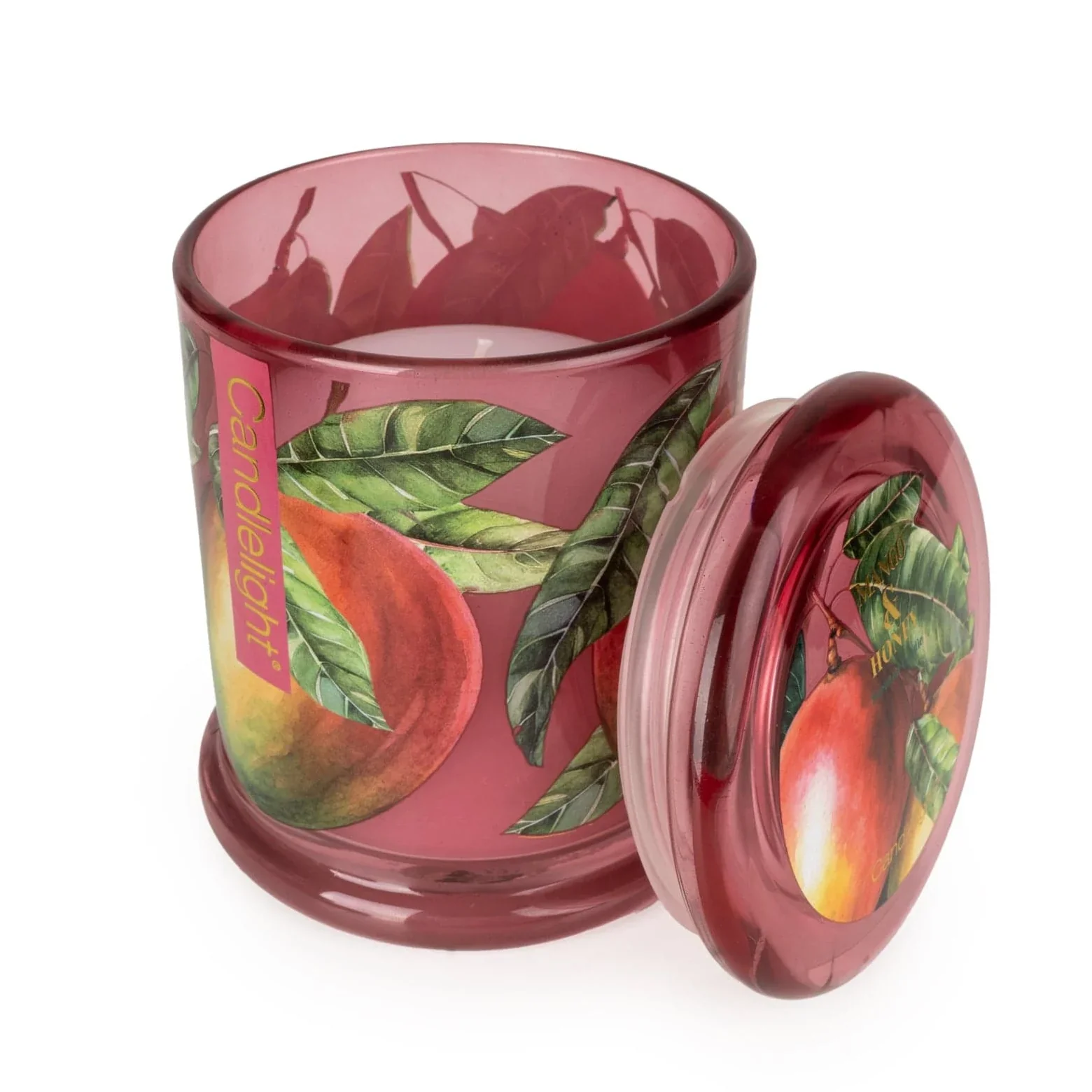 Candlelight Large Glass Lidded Jar Candle – Mango & Honey - Image 3
