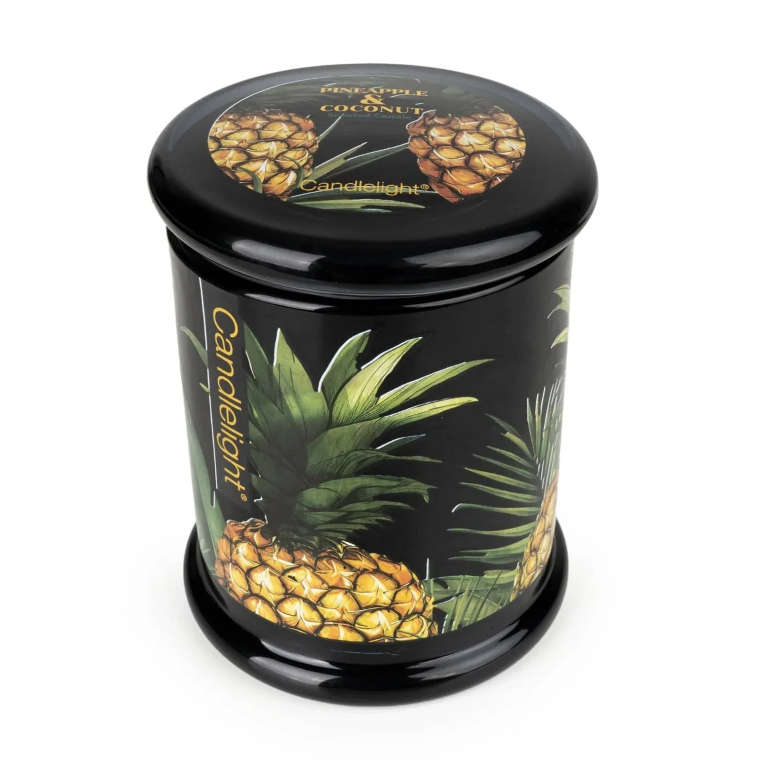Candlelight Large Glass Lidded Jar Candle ā Pineapple & Coconut - Image 2