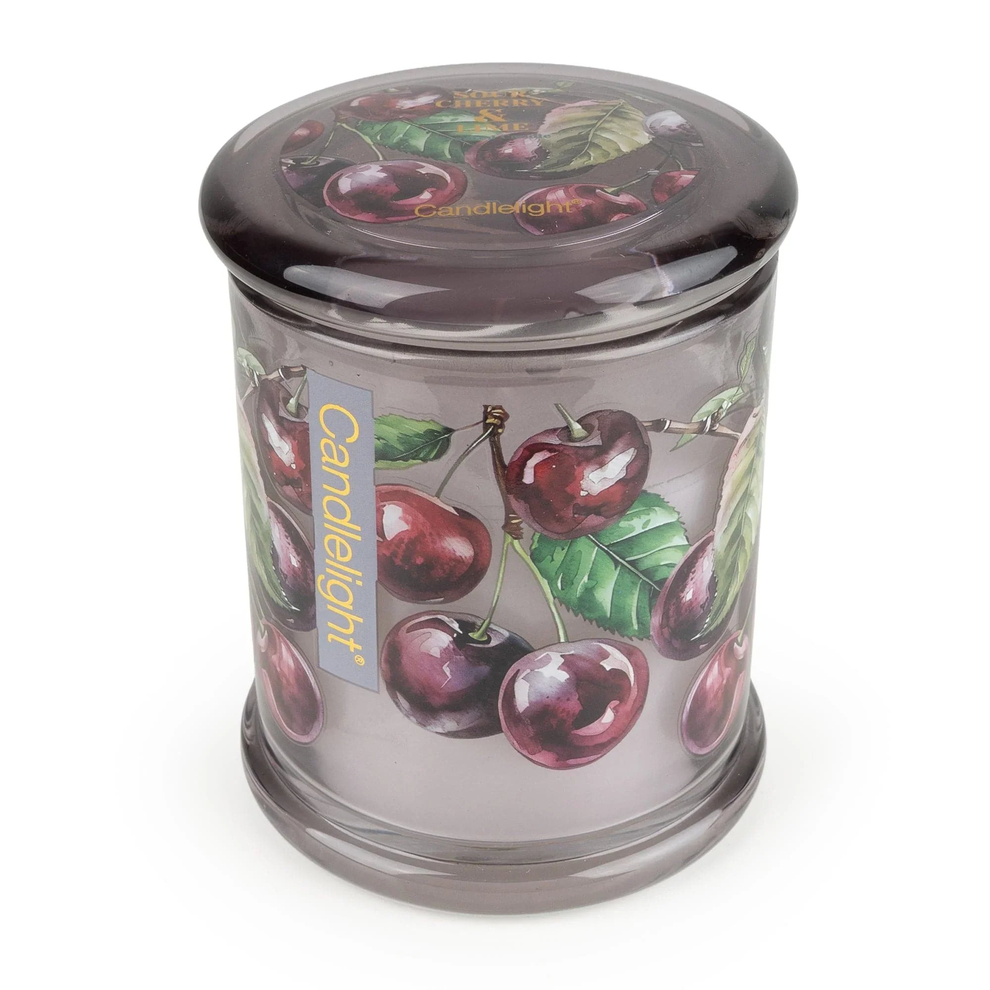 Candlelight Large Glass Lidded Jar Candle β Sour Cherry & Lime - Image 2