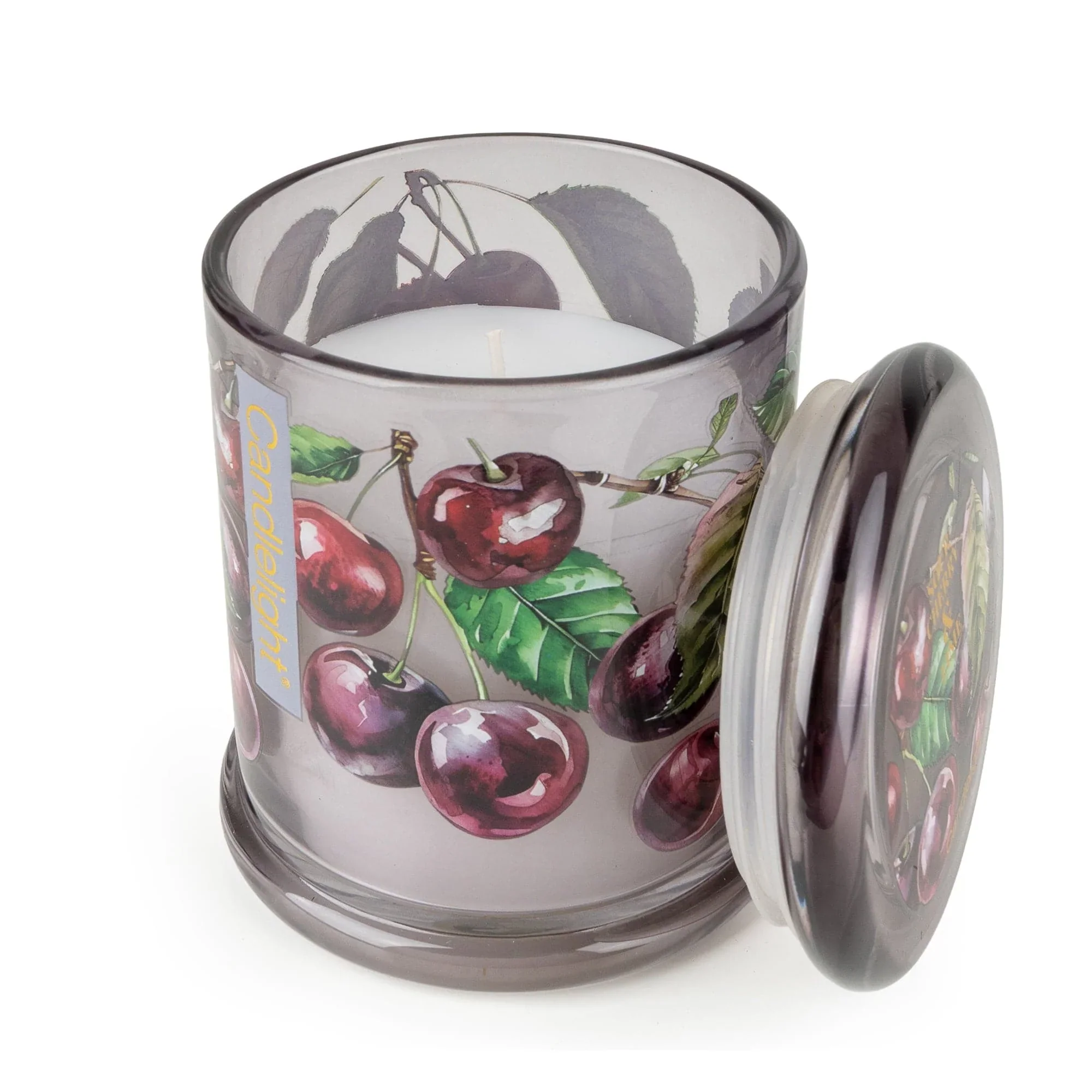 Candlelight Large Glass Lidded Jar Candle β Sour Cherry & Lime - Image 3