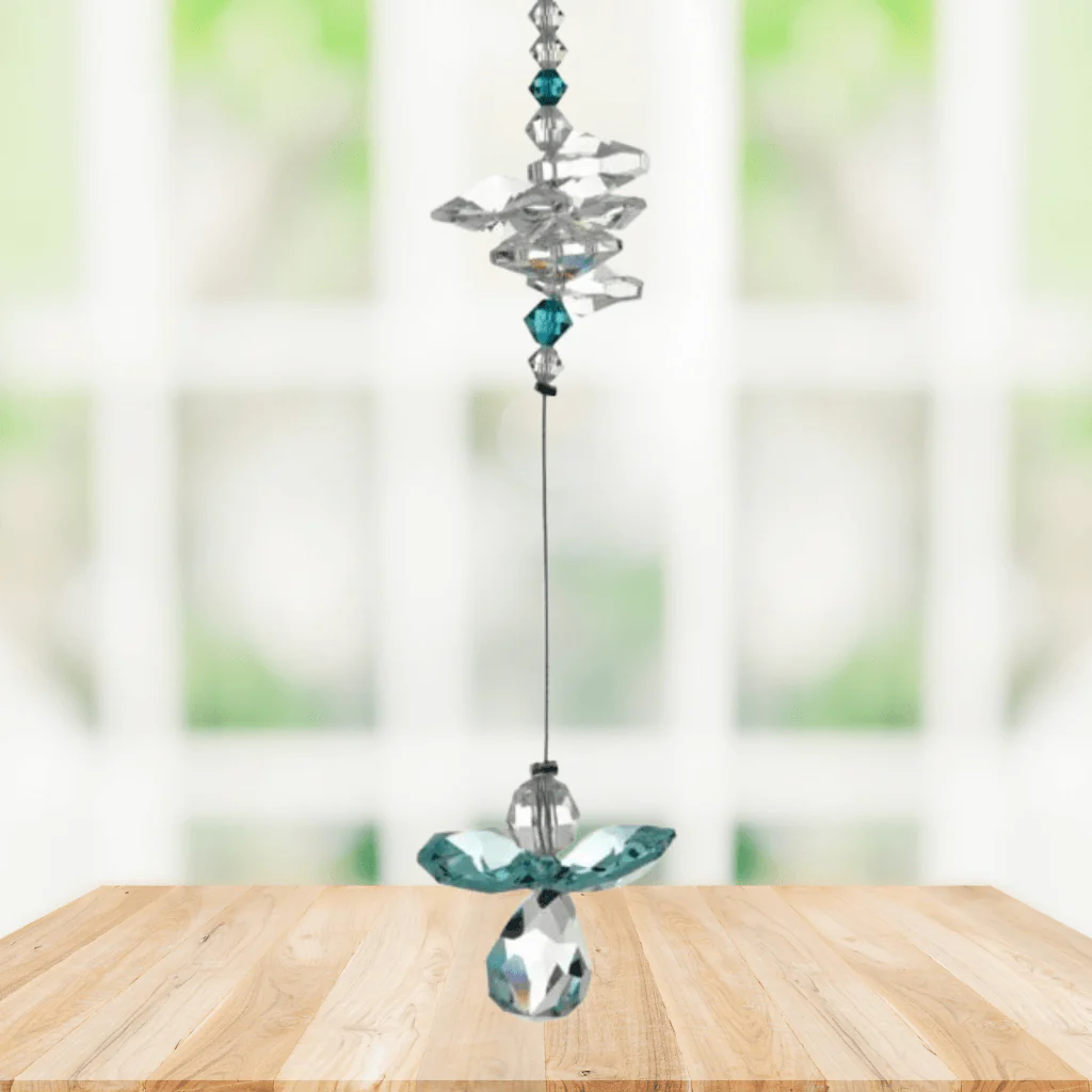 Wild Things Blue Zircon Guardian Angel Crystal Cascade – December Birthstone - Image 2