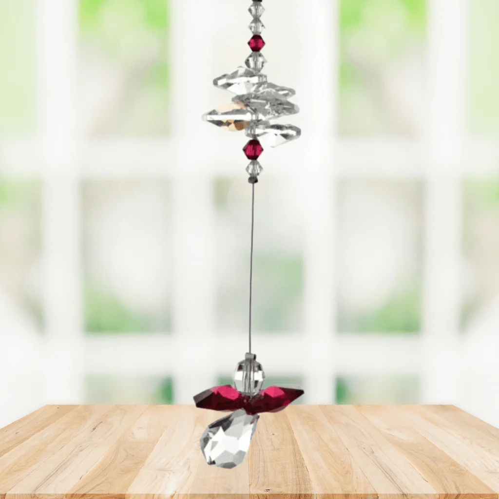 Wild Things Ruby Guardian Angel Crystal Cascade β July Birthstone - Image 2
