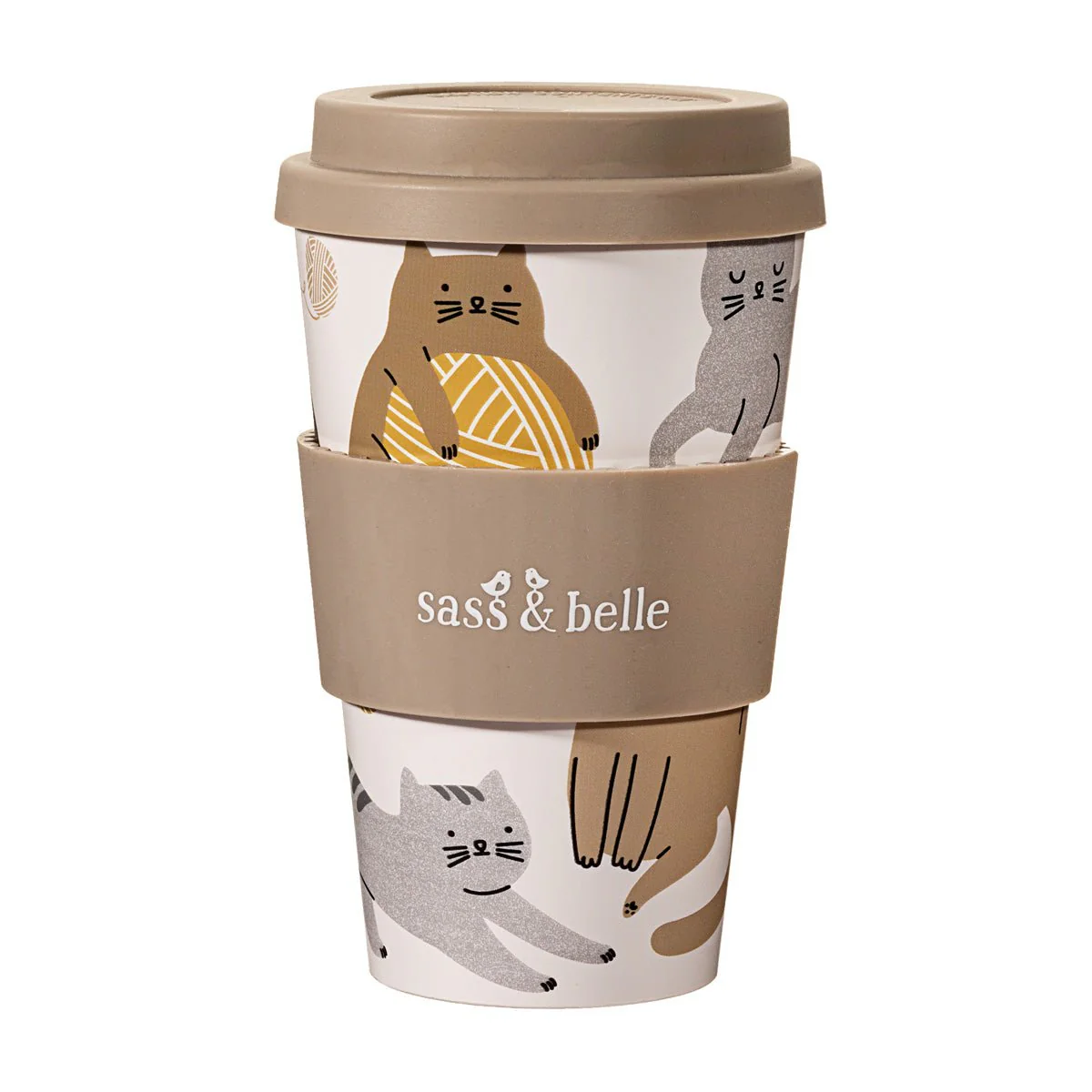 Sass and Belle Cats Travel Coffee Cup