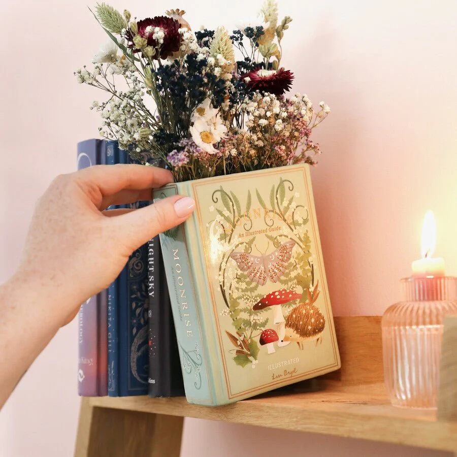 Lisa Angel Ceramic Moonrise Woodland Book Vase - Image 3