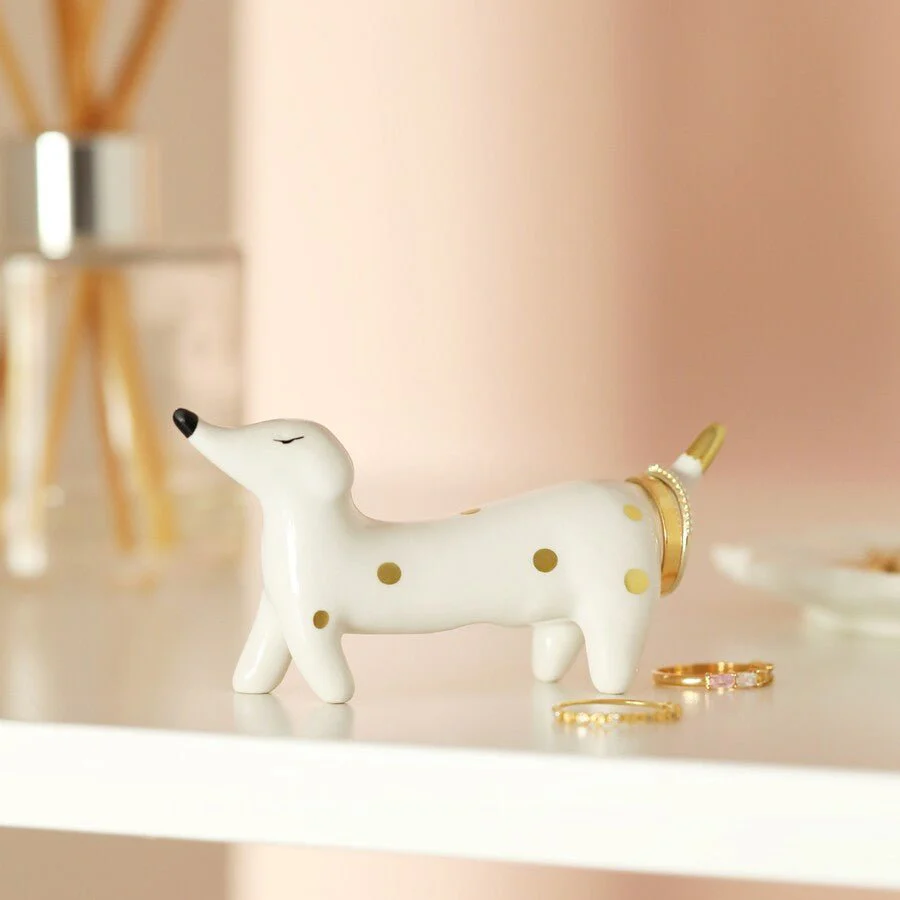 Lisa Angel Ceramic Sausage Dog Ring Holder - Image 4