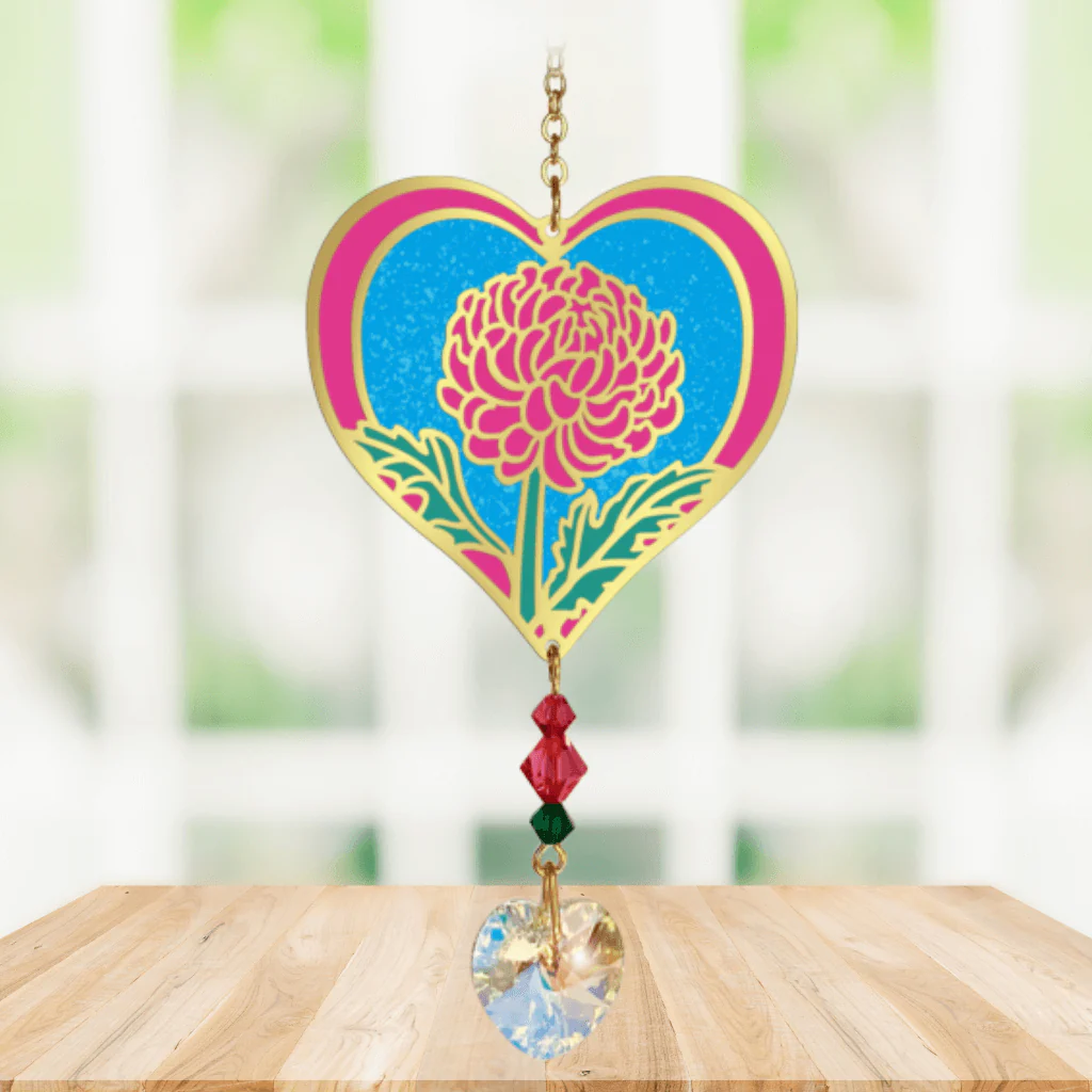 Chrysanthemum Crystal Suncatcher β Fabulous Florals - Image 2
