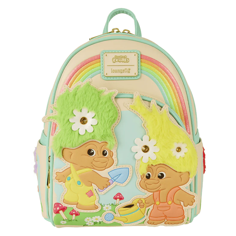 Loungefly Classic Trolls Plush Glitter Mini Backpack