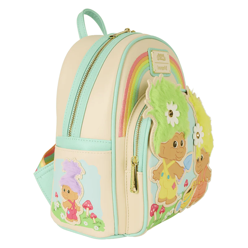 Loungefly Classic Trolls Plush Glitter Mini Backpack - Image 3