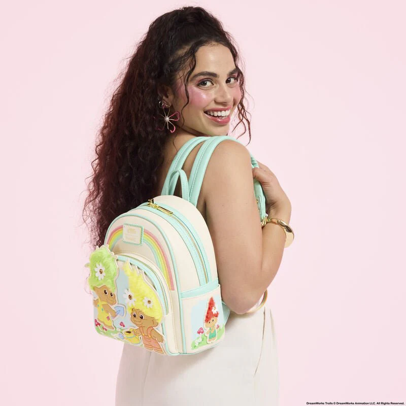Loungefly Classic Trolls Plush Glitter Mini Backpack - Image 6