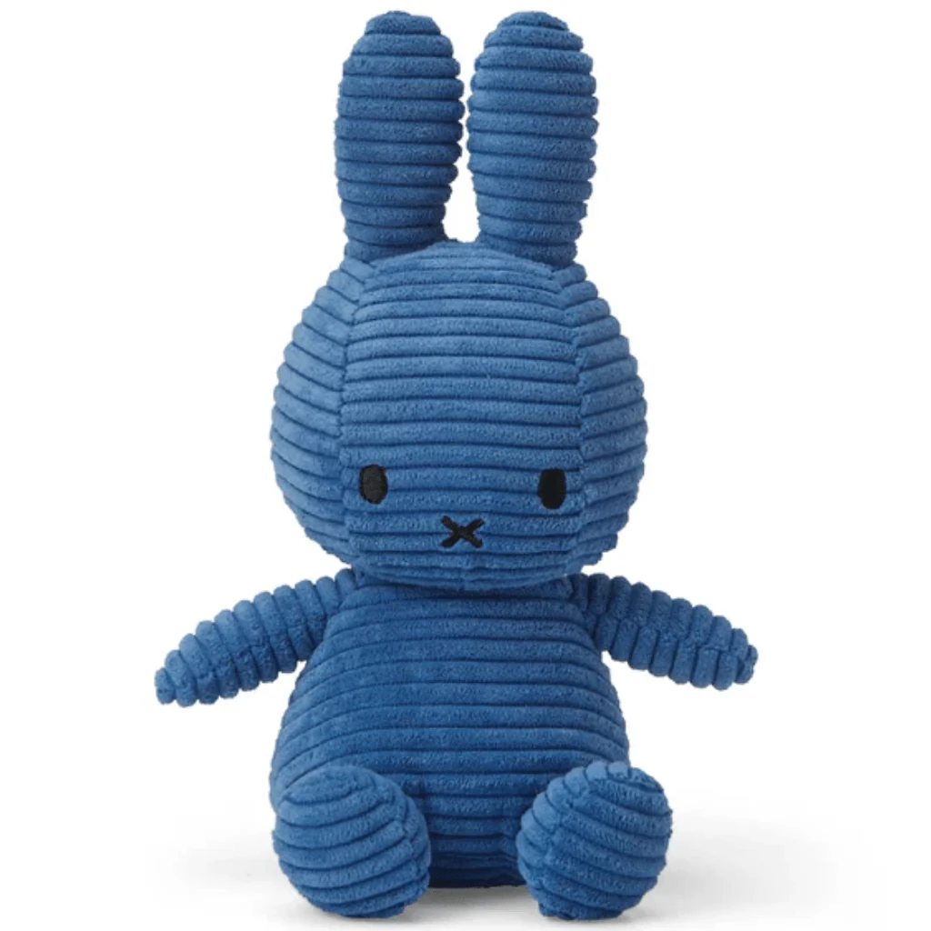 Cobalt Blue Corduroy Miffy Plush by Bon Ton Toys