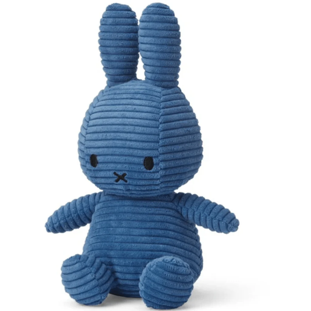 Cobalt Blue Corduroy Miffy Plush by Bon Ton Toys - Image 2